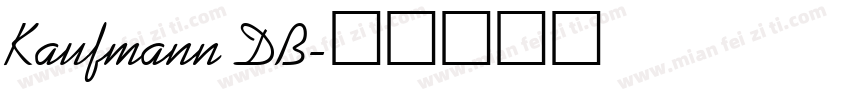 Kaufmann DB字体转换